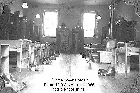 Room 42 B Coy Willems Barracks 1956